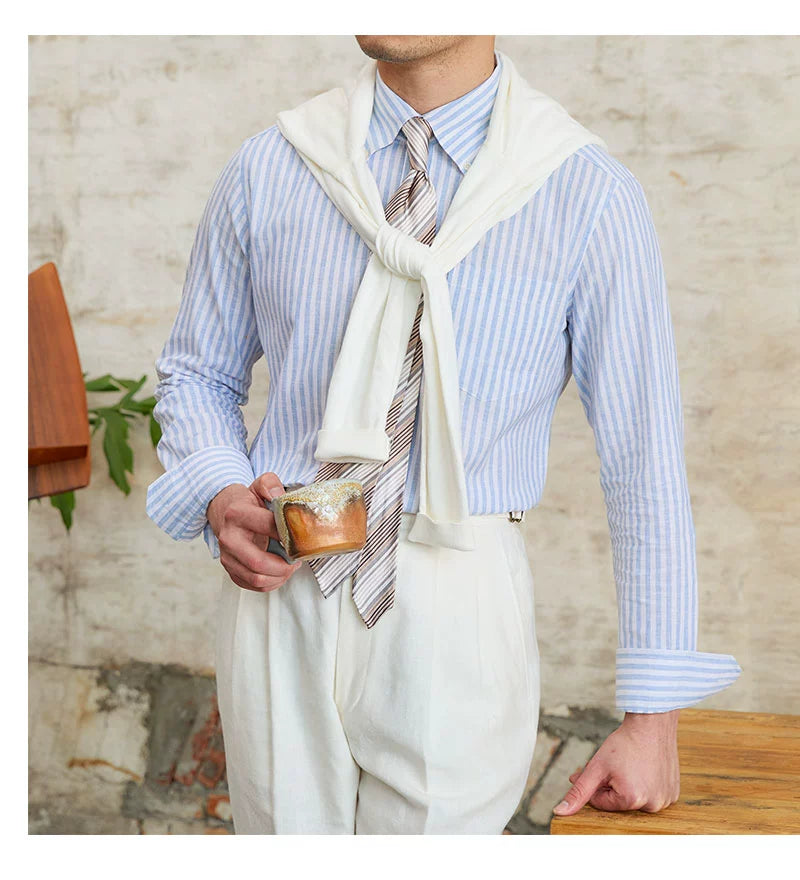 Amalfi stripped lenin shirt