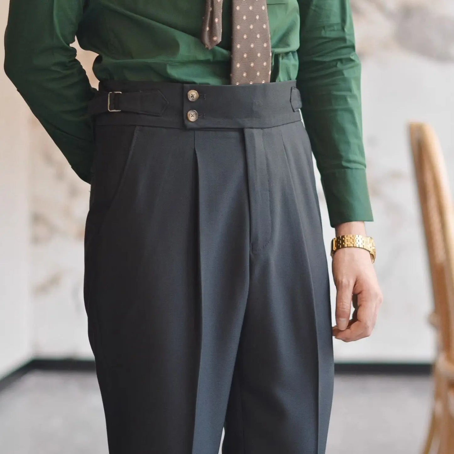 Tailored high waist trouser